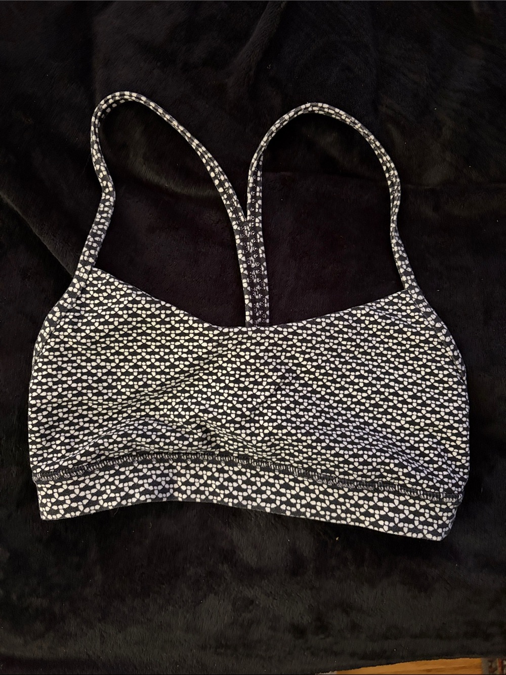 Lululemon athletica size 4 Black and White Patterned Sports Bra